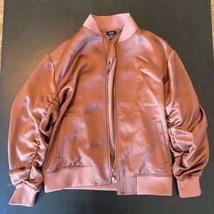 Express brown bomber jacket (women’s, XS)